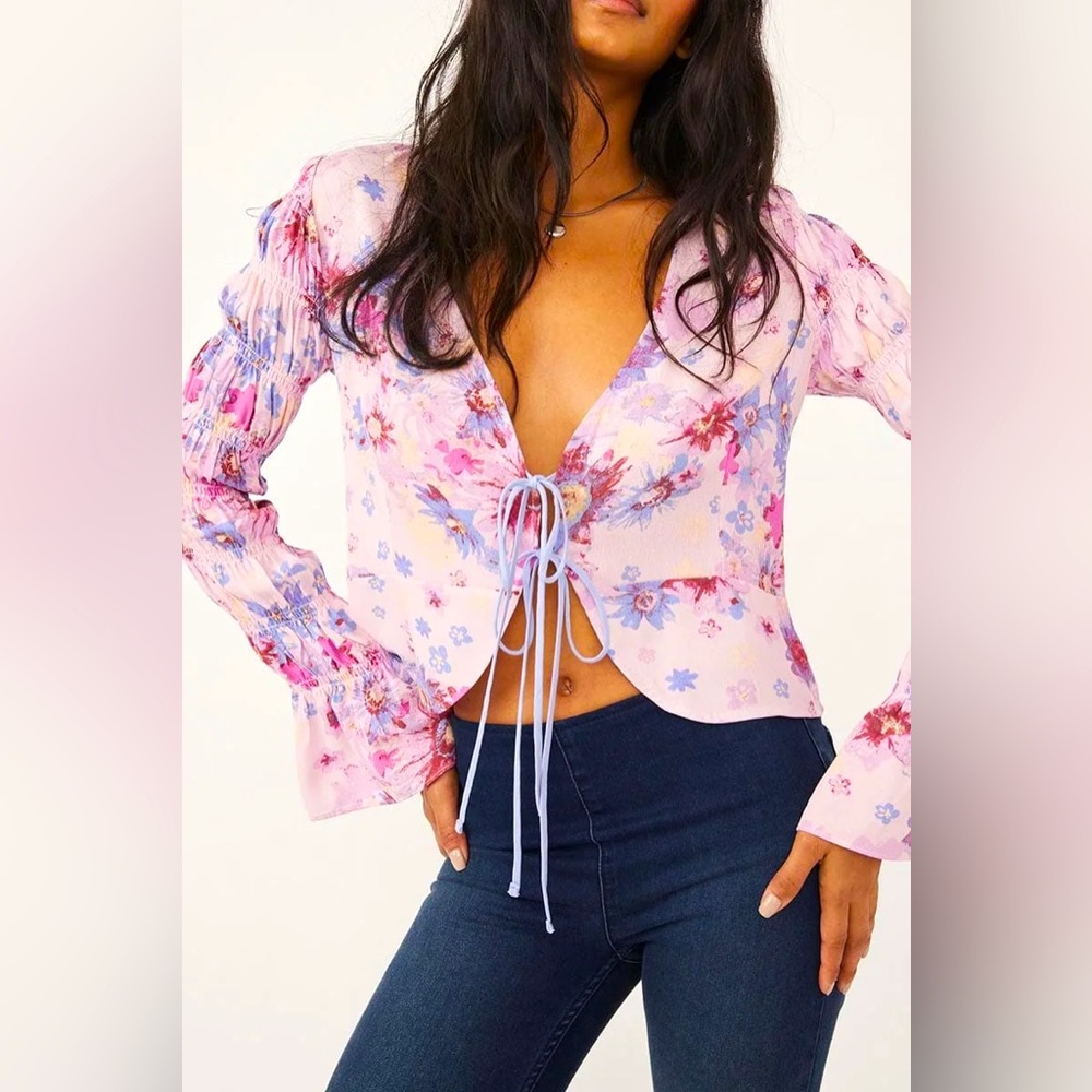 NWT Free People Venice Floral Top